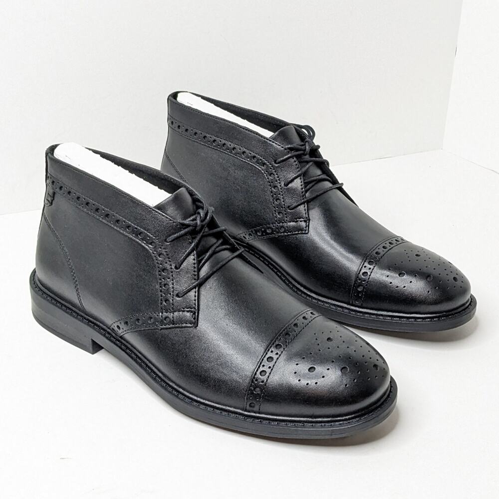 Dunham Gavin-Dun Chukka Boots, Black Leather, Men's 8.5 M